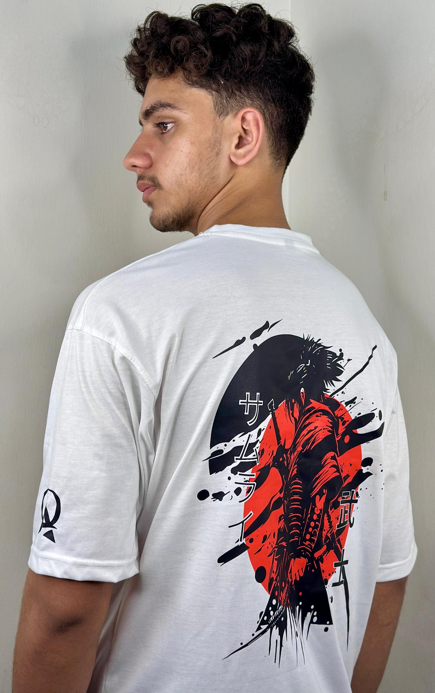 ⚔️ Only Akhirah — Katana Code Oversized Graphic T-Shirt (Unisex | White)